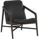 Cinelli Distressed Brown / Brentwood Charcoal Leather Lounge Chair
